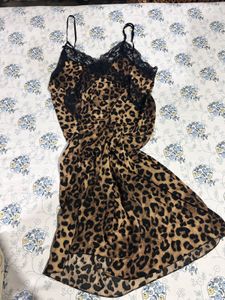Leopard Print Slip Dress