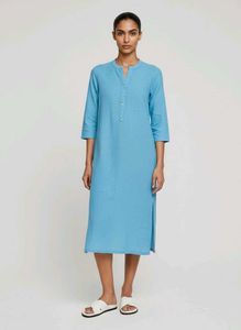 Teal Blue Cotton Kurta
