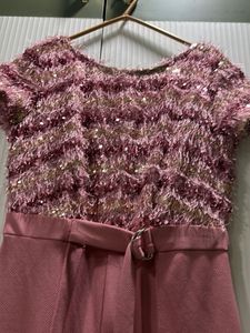 Sparkling Pink Jumpsuit with Belt