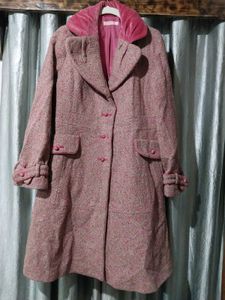 Vintage Pink Wool Blend Coat