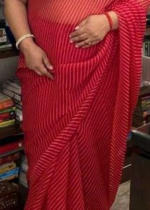Elegant Red Leheriya Saree