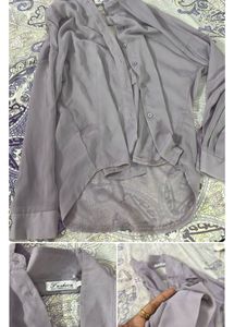 Lavender Button-Down Top