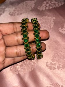 Green golden bangles