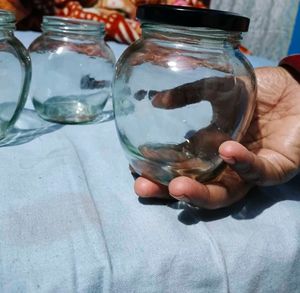 Set of 3 Glass Jars with Lids