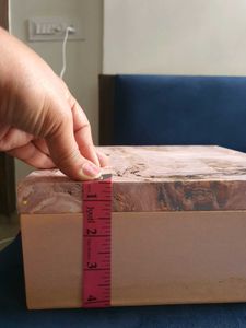 Wooden Box With 4 Glass Jars