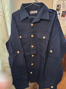 Classic Navy Blue Men's Shirt