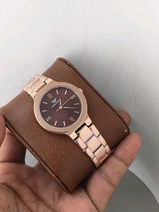 Emporio Armani Rose Gold Blue Dial Watch