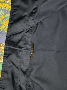 Elegant Navy Satin Shirt