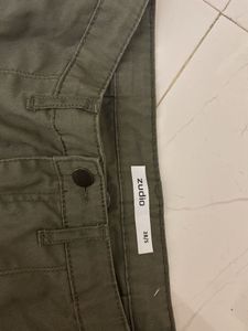 Olive Green Cargo Mini Skirt