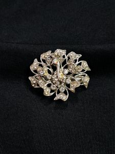 Peacock Embellish Hair Clip, Silver Colour
