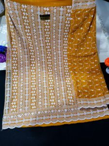 Georgette Chikankari Semi Stitched Suit