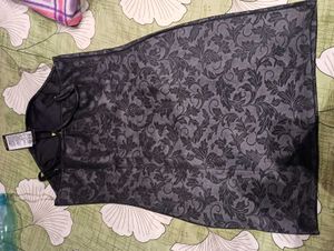 Stylish Black Patterned Dress