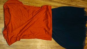 Comfy Red Tunic Top&amp;skirt