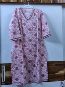 Pretty Pink Cotton Kurta Set