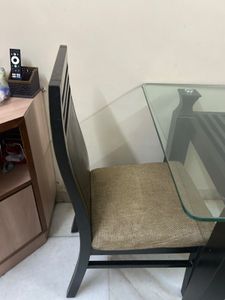 Modern Dining Table Set with Glass Top