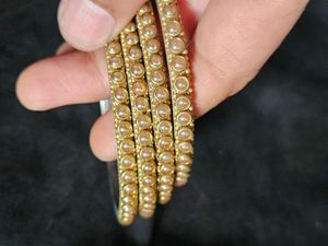 Pearl Golden Bangles