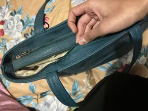 Stylish Teal Quilted Tote Bag