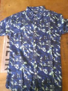 Shein Printed Button-Down Shirt - Size M