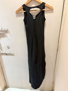 Black Maxi Dress With Strappy Back
