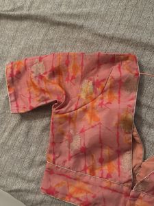 Stylish Pink Tie-Dye Blouse