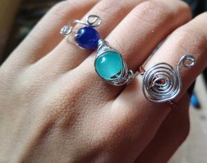Handmade Wire Wrapped Rings Set