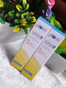 Pack of 2 Plum SPF 50 PA++++ Sunscreen with niacin