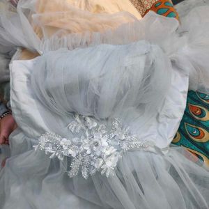 Elegant Tulle Off-Shoulder Evening Gown