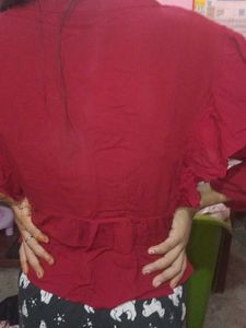 Red Embroidered Tunic