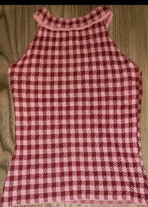 Girls' Plaid Sleeveless Top