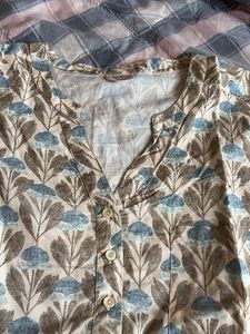 Bohemian Floral Print V-Neck Top
