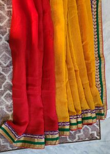 Beautiful Heavy Border Saree