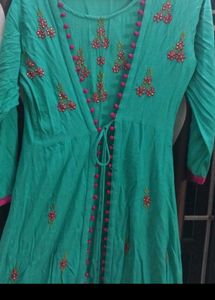 Elegant Teal Embroidered Kurta