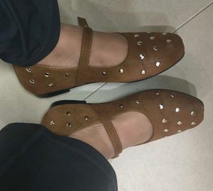 Cute Brown Mary Jane Flats