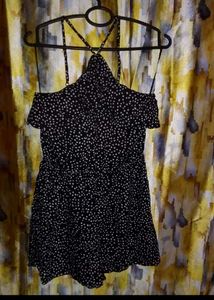 H&amp;M Black &amp; White Polka Dot Romper