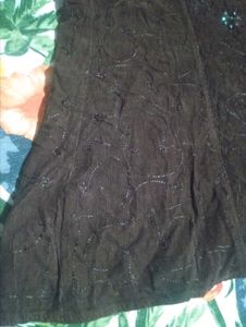 Embellished Brown Ethnic Skirt