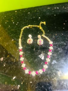 Cz necklace set