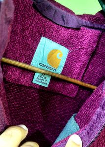Carhartt Burgundy Zip-Up Hoodie