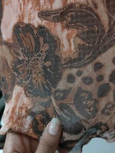 Sheer Floral Print Top