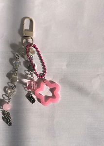 Pink Mail Charm Keychain