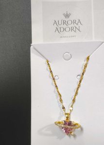 Anti Tarnish Heart Ring Necklace