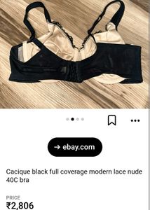 casique Black Lace Bra