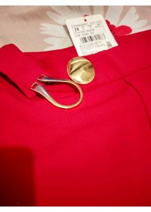 Vibrant Red Wide-Leg Culottes
