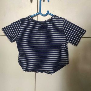 Striped Blue Top For Women