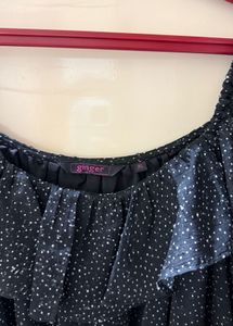 Chic Polka Dot Sheer Top