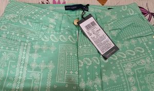 New Mint Green Bandana Print Jeans