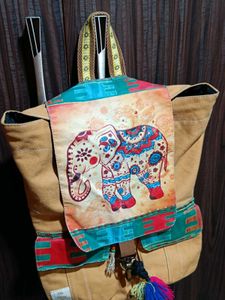 The House of Tara Canvas Ethinic Backpack