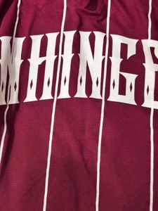 Maroon Striped Polo T-Shirt