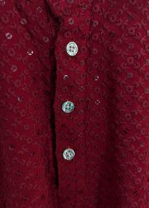 Men's Maroon Kurta with Sequins