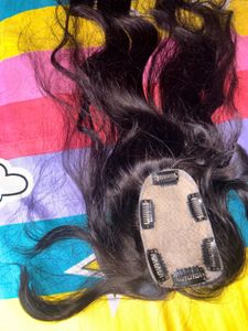 Back comb topper 3*5  base Natural black