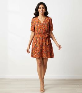 Floral Mini Dress (Size S) – Lightweight & Stylish